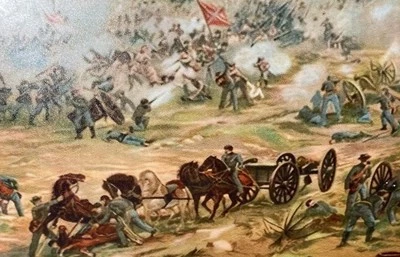 Famosa pintura Batalla de Gettysburg Guerra Civil Americana 8 X 12 letrero de metal Foto 1 de 3
