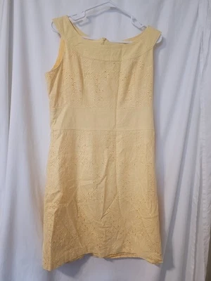 Vestido Sheri Martin New York talla 10 amarillo %55 lino Foto 1 de 3
