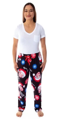 Golden Girls Women's 4 Character Santa Hat Sleep Lounge Pajama Pants - Image 1 of 3
