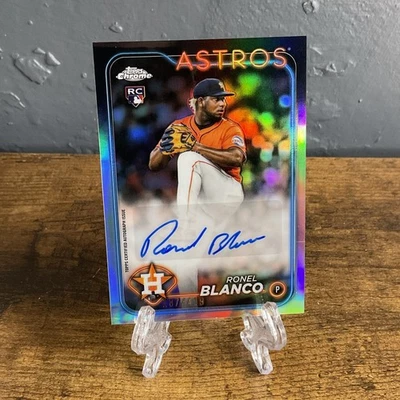 2024 Topps Chrome Update Ronel Blanco Auto RC Refractor Houston Astros /499 - Image 1 of 3