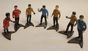 Set completo di 7 figurine Star Trek 1991 Hamilton PVC capitano Kirk Spock McCoy - Foto 1 di 6