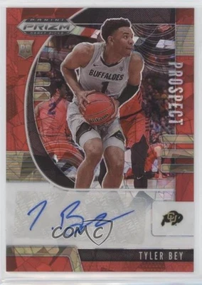 2020 Panini Prizm Draft Picks Prospect Red Ice Tyler Bey #PA-TB Rookie Auto RC - Image 1 of 2