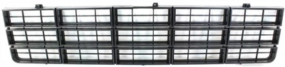 Grille For 77-80 Chevrolet C10 K10 Silver Shell w/ Black Insert Plastic - Image 1 of 4
