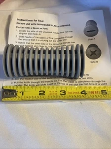 Ableware Forchetta Cucchiaio Coltello Manico Facile Impugnature Artrite Disabilità Autismo Spazzola 4 - Foto 1 di 9