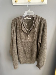 Vintage UnionBay Pullover Herren Large Wollmischung Braun Lagenlook Gerippt Kabine Robust - Bild 1 von 4