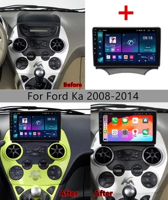 Für Ford Ka 2008-2014 Drahtloses Carplay Android Stereo Radio GPS Hauptgerät 9'' - Bild 1 von 4
