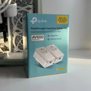 TP Link Passthrough Powerline Network Adapter - TL-PA4010P Kit AV600 - 600Mbps - Picture 1 of 7