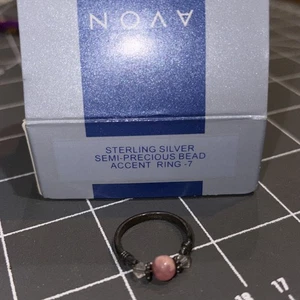 Avon Sterlingsilber Halbedelstein Perlen Akzent Ring Größe 7 in Box - Bild 1 von 3