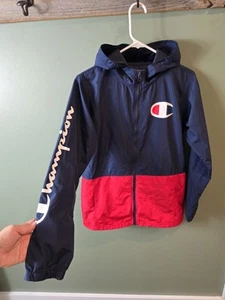 Champion Authentic Athleticwear Full Zip Up Color Block Windbreaker Youth Size L - Picture 1 of 13