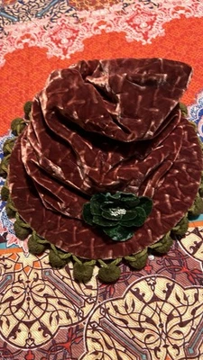 Vtg Venetian Paradise Colorful Mardi Gras Velvet Top Hat - Image 1 of 4