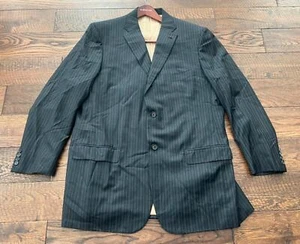 Gianluca Isaia Napoli Men's Striped Blazer Suit Size 56 Coat Made In Italy - Picture 1 of 16