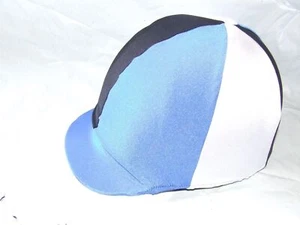 Ecotak lycra helmet cover - cross country colours, Custom 6 panel helmet cover. - Picture 1 of 1