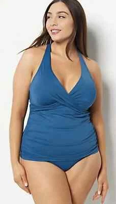 Tankini Jantzen Correa Ajustable Cuello en V con Calzoncillo Cómodo Azul Marruecos 16 Foto 1 de 2