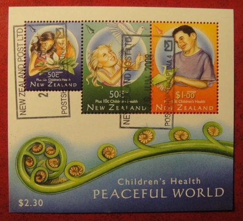 New Zealand 2007. Children's Health. Mini-Sheet Postmarked Cover