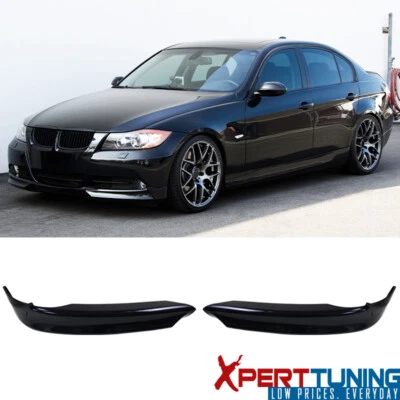 Fits 05-08 BMW E90 Sedan PP Front Bumper Lip Painted #A35 Monaco Blue Metallic - Image 1 of 4