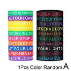 1/10/20Pcs Motivational Quote Rubber Wristbands Colored Inspirational S0P6
