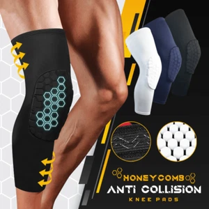 Compression Knee Pads Leg Sleeve Honeycomb Anti Collision Knee Pad Non Slip - Picture 1 of 17