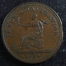 NS-20B1 One penny 1814 token Canada Nova Scotia Breton 962
