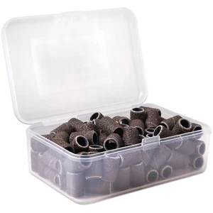 Bandas de lijado de uñas PANA 100 piezas para brocas de clavo lima (80 arena, marrón) - Imagen 1 de 6