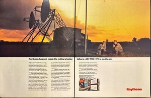 Raytheon Troposcatter Radio Systems Vintage 2 Pg Print Ad 1985 - Picture 1 of 6