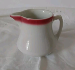  Shenango China Maroon Airbrushed Rim Restaurant Ware Individual Creamer - Picture 1 of 6