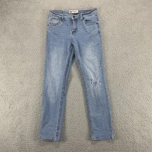 Levis 502 Regular Taper Fit Jeans Boys Size 14 Reg 27x27 Distressed Medium Wash - Picture 1 of 12