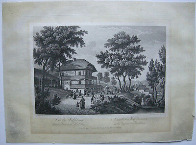 Ansicht Wolfsbrunnen Heidelberg Orig. Aquatinta-Radierung Tanner Um 1830 • 50.42€