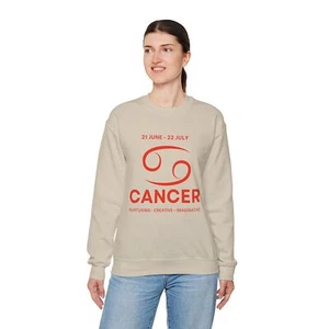 Zodiac Sign Cancer Sweatshirt, Astrology Crewneck, Cancer Dates and Traits, - Picture 1 of 105