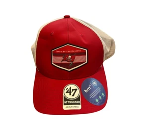 Nuevo Nuevo con etiquetas Tampa Bay Buccaneers '47 Trucker Parche Logo Malla Sombrero Ajustable - Imagen 1 de 2