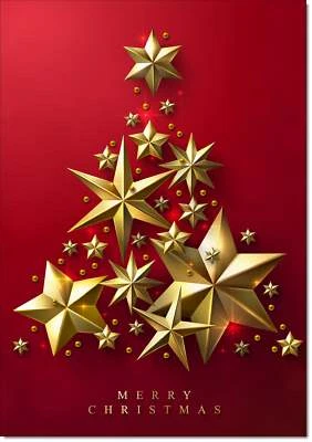 Doodlecards Pack of 10 Christmas Cards Abstract Christmas Tree