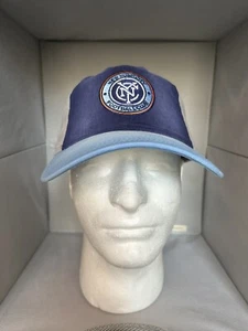 New York City Football Club MLS Soccer Adjustable Cap Hat Dark Blue Gray - Picture 1 of 7