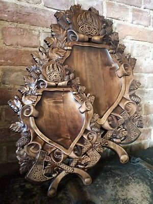 Wooden trophy plaques 66,3x47 cm, hunters gifts - Image 1 of 4