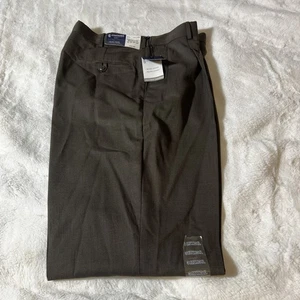 Pantaloni eleganti uomo Stafford Essentials gabardine high twist con polsini 34x34 nuovi con etichette $50 - Foto 1 di 5