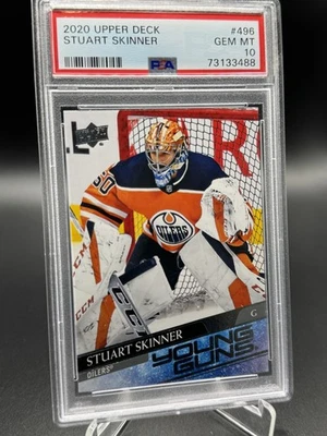 2020-21 Upper Deck Series 2 Stuart Skinner Young Guns PSA 10 - Image 1 of 2