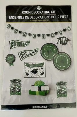 New Green Black White Graduation Decorations Congrats Grad  - Image 1 of 3