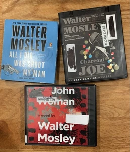 Lot of 3 AUDIOBOOKS by Walter Mosley ~ John Woman, Charcoal Joe, Shoot My Man - Picture 1 of 2