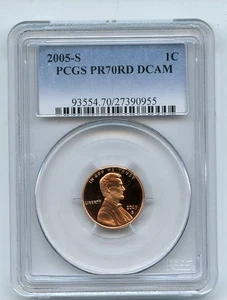 2005 S 1C Lincoln Cent PCGS PR70DCAM - Picture 1 of 1