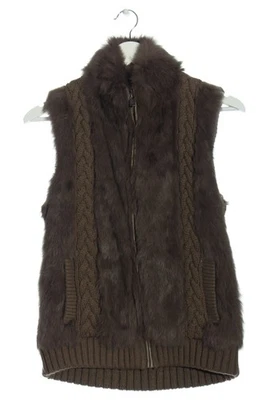 OAKWOOD Gilet en fourrure Dames Gilet T EU 36 brun-gris clair style décontracté - Photo 1/4