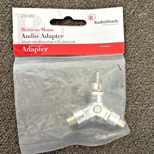RADIOSHACK ADATTATORE AUDIO MONO A MONO 274-303 CONNETTORE ABBAGLIATORE AUSILIARIO SIGILLATO - Foto 1 di 4