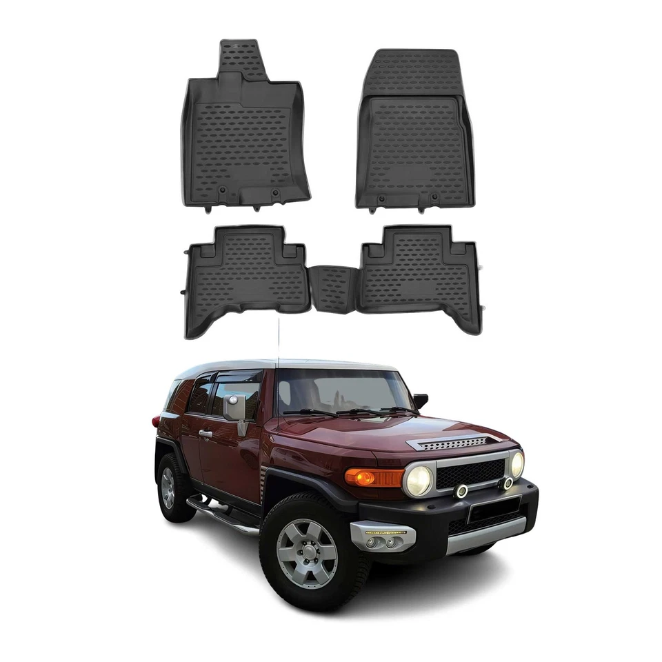 Tapetes OMAC forro para Toyota FJ Cruiser 2007-2014 negro TPE para todo tipo de clima 4 piezas Foto 1 de 4