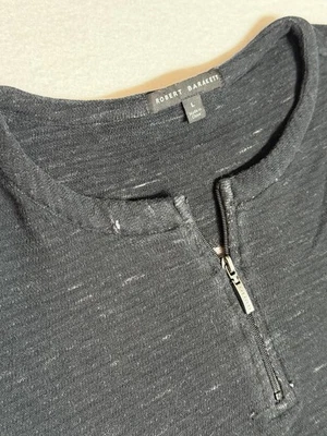 Robert Barakett Calabasas Brezo Carbón Media Cremallera Henley Talla Hombre’s LG Foto 1 de 4