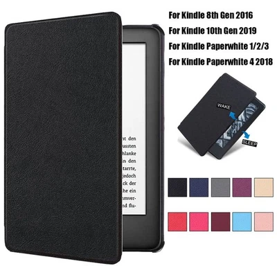 Shell Cover Smart Case PU Leather For Kindle 8/10th Gen Paperwhite 1/2/3/4 - Image 1 of 4