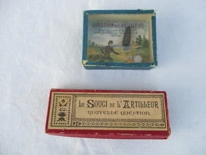 2 anciens jeux de Patience années 1920/30 le soucis de l'artilleur et question - Picture 1 of 16