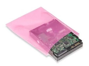 6"x8" Anti-Static Lay Flat Poly Bags Pink Hard Drives SSD Electronics 2 Mil PAS - Picture 1 of 12