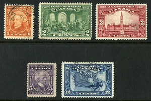 Canada 1927 Unitrade # 141-145 USED - Picture 1 of 1