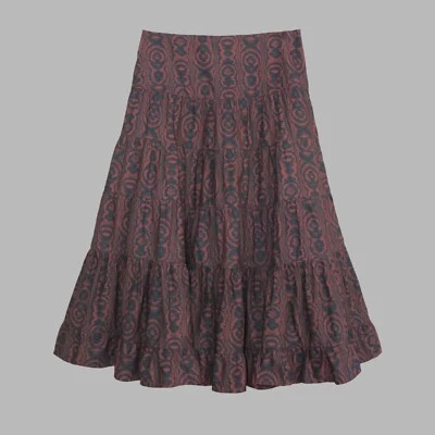 Cefinn Sawyer Organic Cotton Geometric Print Tiered Midi Skirt | UK 6 | EU 34 - Image 1 of 4