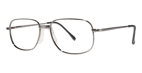 MODERN OPTICAL KEITH MEN'S METAL EYEGLASSES 56-16-145 ANT. SILVER WITH SOFT CASE