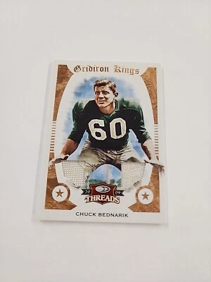 2009 DONRUSS THREADS CHUCK BEDNARIK GAME USED DUAL JERSEY 92/200 Eagles Z - Image 1 of 2