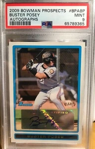 2009 Bowman Buster Posey Prospect Auto Autograph #BPA-BP Giants PSA 9 - Picture 1 of 2