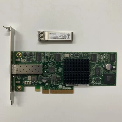  Chelsio S310E-CR 10Gb Gigabit Ethernet SFP+ PCIe NIC 110-1107-30 + Transceiver - Image 1 of 4